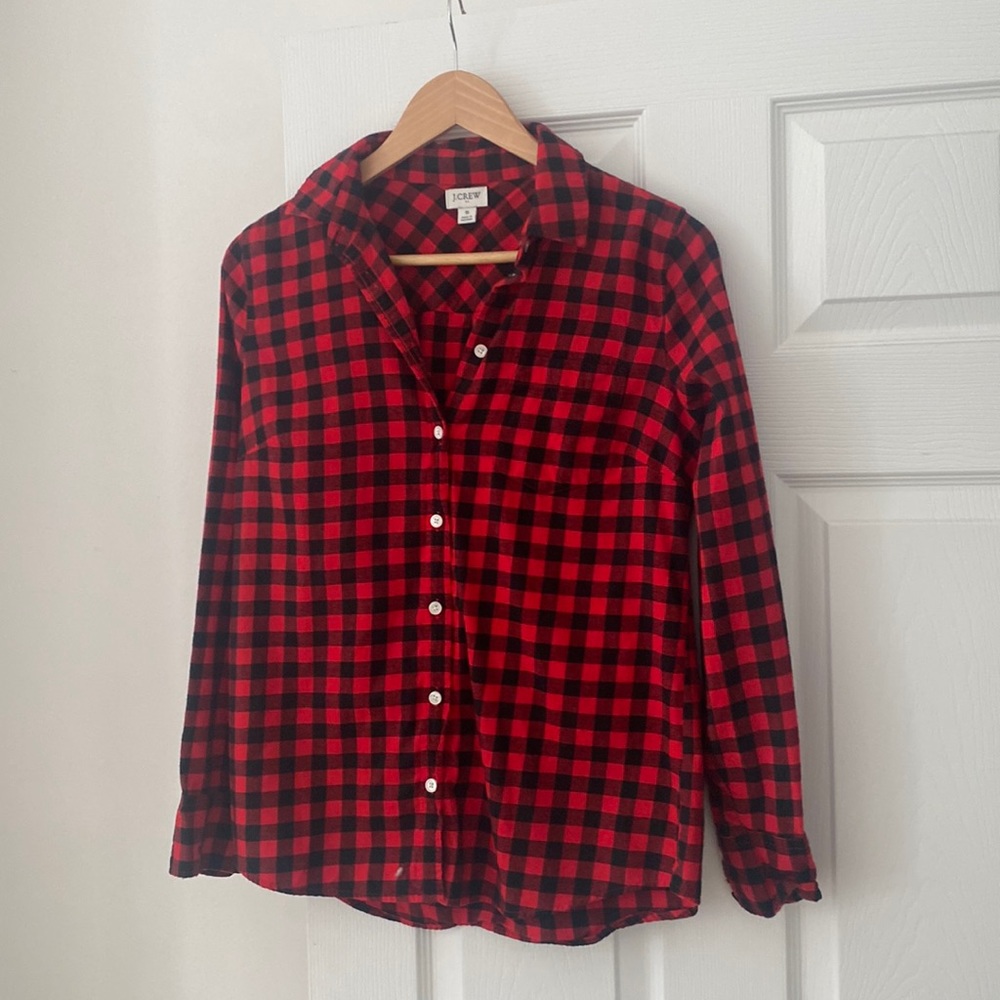 J. Crew Plaid Button Up, Women’s Small
